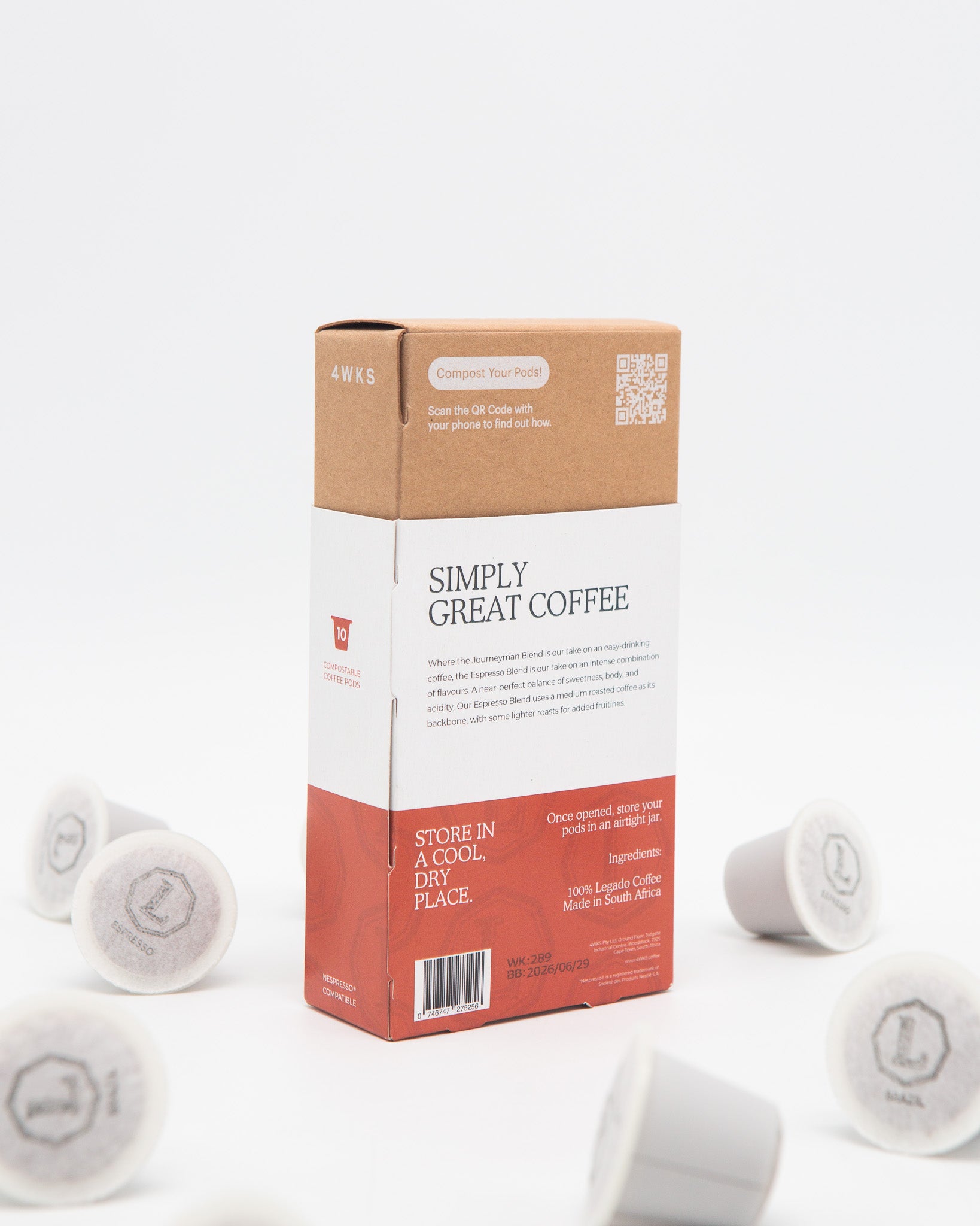 4WKS Pods - Espresso Blend (Box of 10)